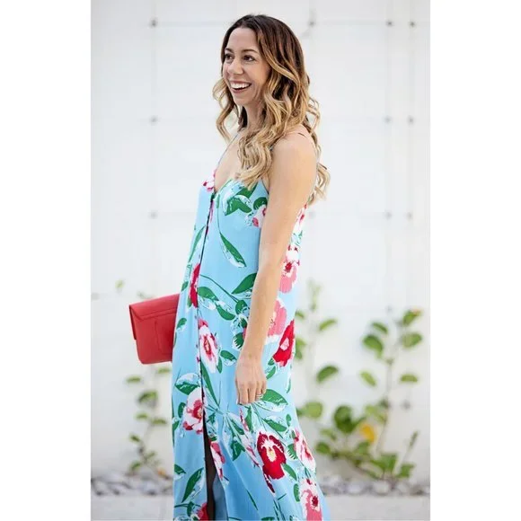 NWT Nordstrom Gibson Strappy Button Midi Sundress - Picture 7 of 7